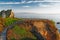 Pismo Beach Cliffs at sunset, beautiful walkway along the shore