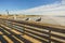 Pismo Beach pier, an old wooden pier in the heart of Pismo Beach city, CA