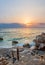 Piso Livadi beach on Paros island at sunrise