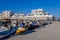 Piso Livadi harbor and waterfront on Paros Island