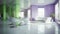 Pistachio Green and Lavender Purple: Award-Winning Bionic Interior with Shiny 8K Walls