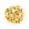 Pistachio kernel isolated on white background. pistachios, green