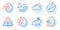 Pistachio nut, Mineral oil and Cloudy weather icons set. Animal tested, Sun energy and Water drop signs. Vector