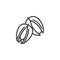 Pistachio nuts line icon