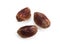 Pistachio Nuts, pistacia vera, Dry Fruits against White Background