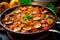 Pisto - Ratatouille-like dish with vegetables, tomatoes, and herbs
