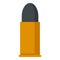 Pistol bullet icon, flat style
