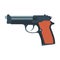 Pistol gun vector revolver handgun illustration weapon. Western