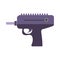 Pistol gun weapon vector illustration black crime handgun. War pistol trigger icon bullet. Isolated danger military army firearm