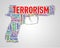 Pistol shape wordcloud tag terrorism