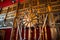 Pistols on one of the walls inside of Great Hall at Edinburgh Castle