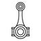 Piston connecting rod shaft icon, outline style