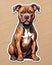 pit bull terrier dog home security sticker isolated label