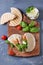 Pita bread sandwiches with vegetables