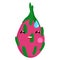 Pitaya smiling face with open mouth cold sweat vector