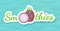 Pitaya sticker fruit smoothie shake logo design