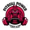 Pitbull Dog Muscle Mascot Logo