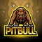 Pitbull esport logo mascot design