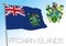 Pitcairn Islands official national flag and coat of arms