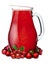 Pitcher of cranberry lingonberry smoothie