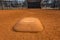 Pitchers mound at a baseball field closeup