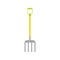 Pitchfork vector icon isolated. Garden tool, equipment in cartoon style