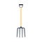 Pitchfork vector illustration tool icon isolated object equipment. Gardening agriculture fork silhouette farming