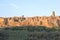 Pitigliano city on the cliff in summer