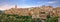 Pitigliano, Grosseto, Tuscany, Italy: landscape at dawn of the picturesque medieval town founded in Etruscan time on the tuff hill