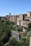 Pitigliano - the picturesque medieval town founded in Etruscan time on the tuff hill in Tuscany