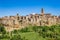 Pitigliano Tuscany Italy perched on a tuff cliff, Old Town and alleys