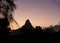 Piton de la Petite silhouette at sunrise Panorama Mauritius