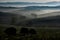 Pitoresque region Tuscany, fog on the horizons, Italy.