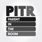 PITR - Parent in the Room acronym, text concept for presentations and reports