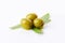 Pitted green olives