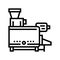 pitting machine line icon vector illustration