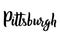 Pittsburgh hand-lettering calligraphy. Hand drawn brush calligraphy.