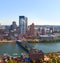 Pittsburgh Pennsylvania USA, skyline panorama of business buildings