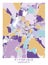 Pittsfield Massachusetts USA Creative Color Block city Map Decor Serie