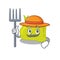 Pituitary mascot design working as a Farmer wearing a hat