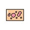 Pityriasis disease color line icon. Isolated vector element