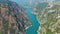 Piva river canyon aerial Montenegro