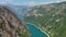 Piva river canyon aerial Montenegro