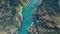 Piva river canyon aerial Montenegro