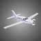 Pivate business plane vector illustration. Single engine propelled small luxury aircraft.