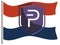 Pivx coin logo on Dutch / Netherlands flag