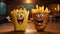 Pixar-inspired French Fries Characters On Wooden Table