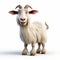 Pixar-style 3d Goat Stock Image With White Background