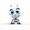 Pixar-style Ant 3d Robot Character With Blue Eyes