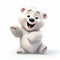 Pixar-style Polar Bear Cartoon Character In 8k Resolution